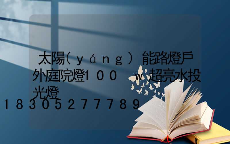 太陽(yáng)能路燈戶外庭院燈100 w超亮水投光燈